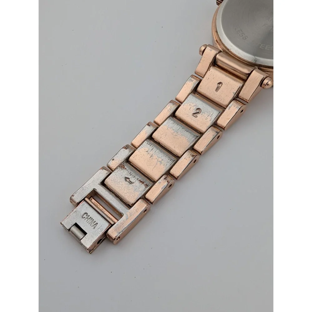 Folio Watch Women 34mm Case Crystal Bezel Rose Gold 6.5